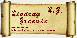 Miodrag Zoćević vizit kartica